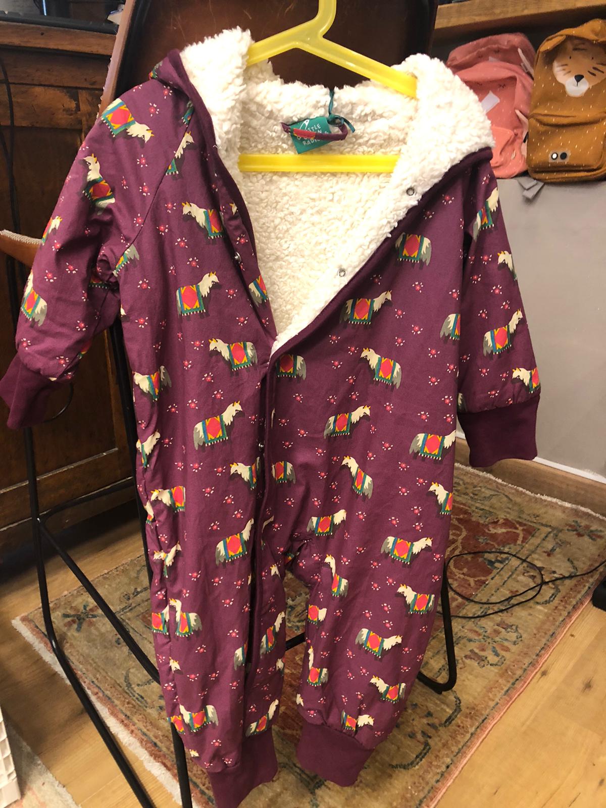 Traje de nieve llamas Little Green Radicals, 2-3 años