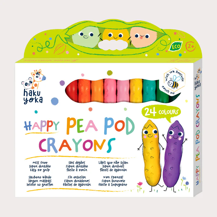 24 lápices de cera Happy Pea Pod