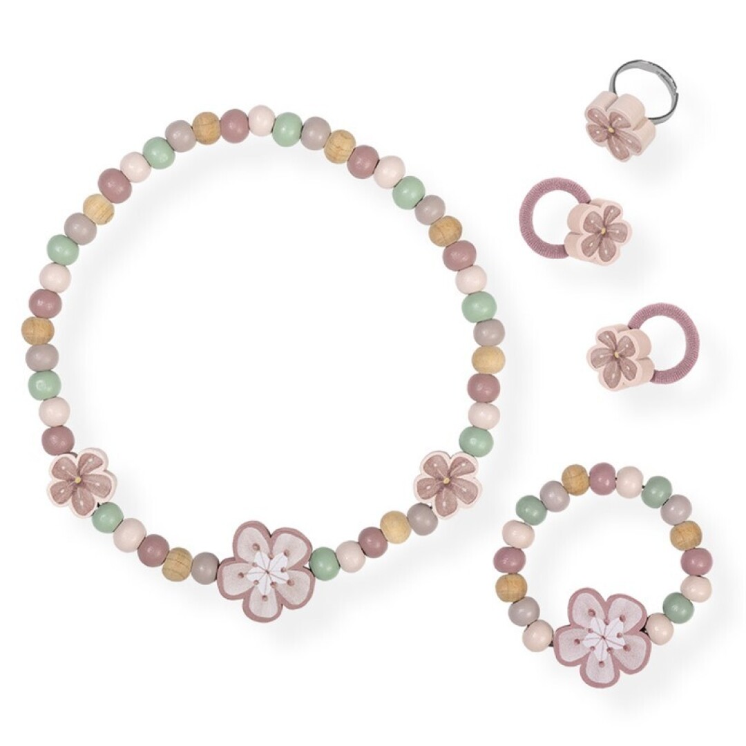 SET JOYERÍA MADERA FLORES LITTLE DUTCH